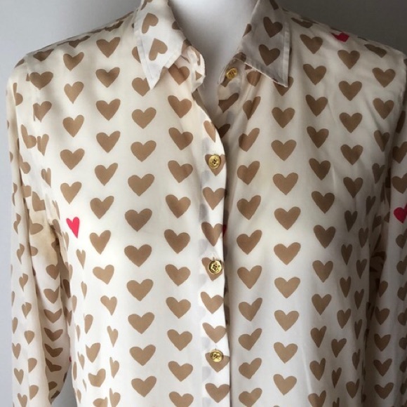 Silk Button Down Blouse size M - Picture 3 of 11